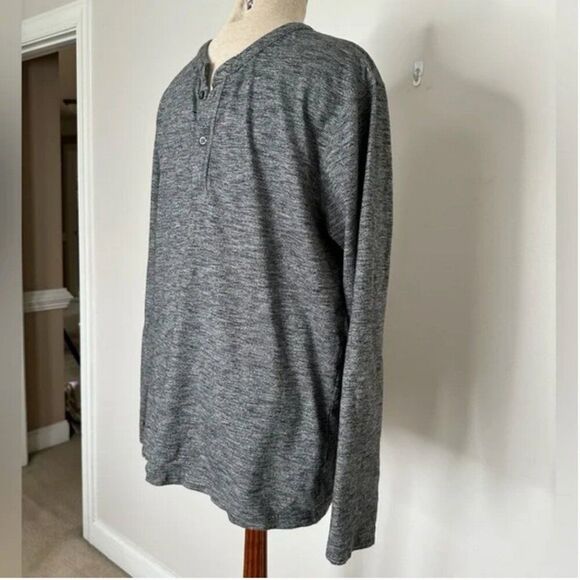 Bonobos Mens Long Sleeve Henley Neck Heathered Gray Size L Slim Fit - Picture 3 of 5